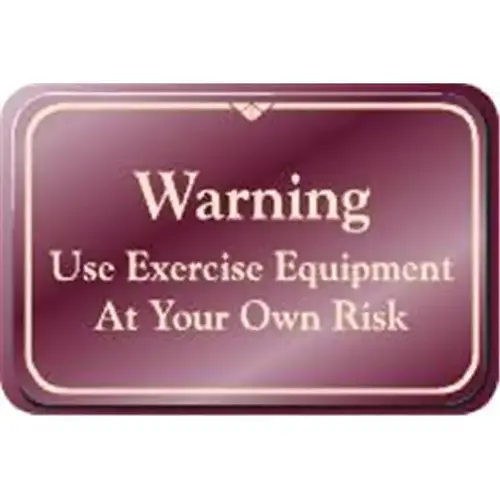 Warning Interior Sign, Burgundy, 9 X 6 Warning Interior Sign, Burgundy, 9 X 6