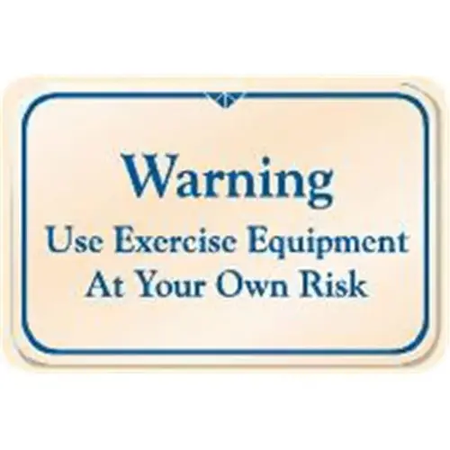 Warning Interior Sign, Ivory, 9 X 6 Warning Interior Sign, Ivory, 9 X 6