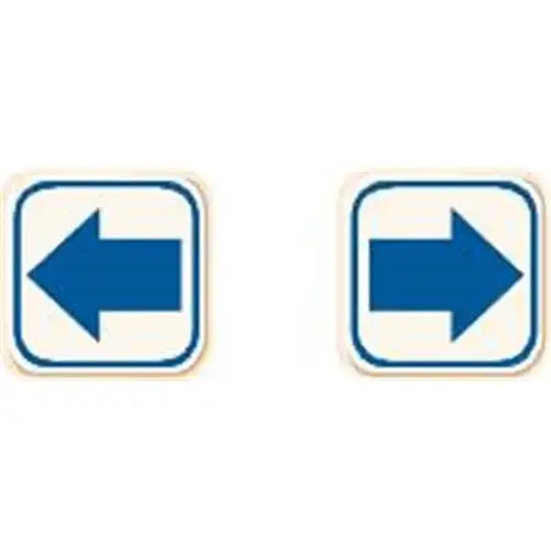 Right Arrow Directional Sign, Ivory, 3 X 3 Right Arrow Directional Sign, Ivory, 3 X 3