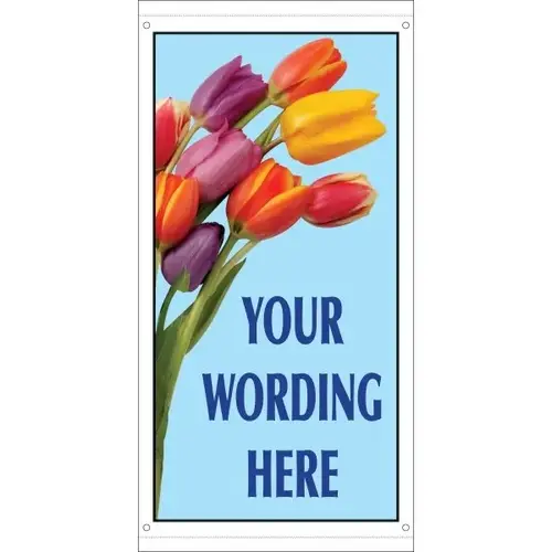 Semi-Custom Boulevard Banner, Tulips, 30 X 60 Semi-Custom Boulevard Banner, Tulips, 30 X 60