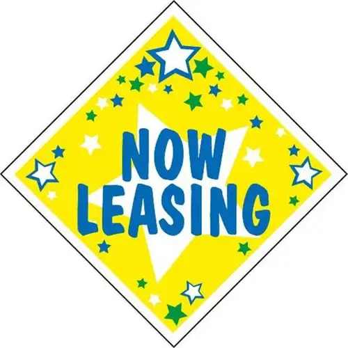 Coroplast Now Leasing Diamond Shaped Amenity Sign, Stars, 24 X 24 Coroplast Now Leasing Diamond Shaped Amenity Sign, Stars, 24 X 24