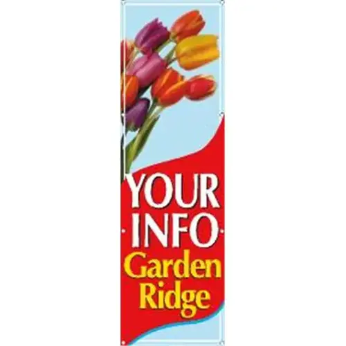 Vertical Semi-Custom Banner, 3 ft X 10 ft Vertical Semi-Custom Banner, 3 ft X 10 ft