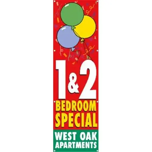Semi-Custom Vertical Banner, 3 ft X 10 ft Semi-Custom Vertical Banner, 3 ft X 10 ft