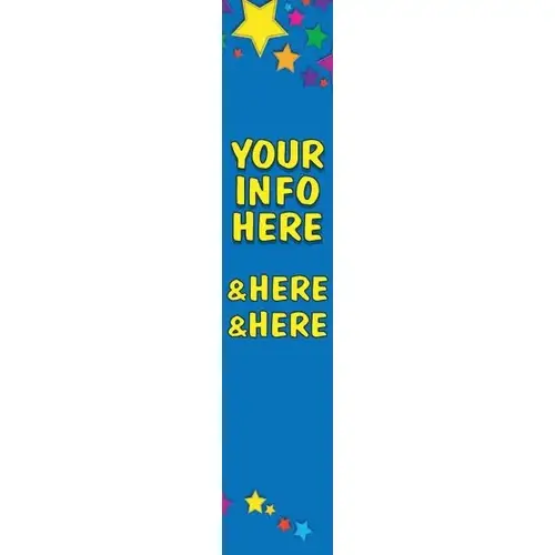 Semi-Custom Vertical Banner With Stars, 4 ft X 20 ft Semi-Custom Vertical Banner With Stars, 4 ft X 20 ft