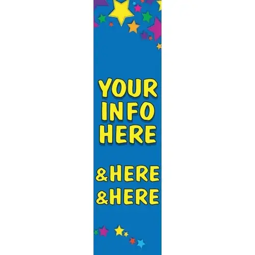 Semi-Custom Vertical Banner, Stars, 4 ft X 15 ft Semi-Custom Vertical Banner, Stars, 4 ft X 15 ft