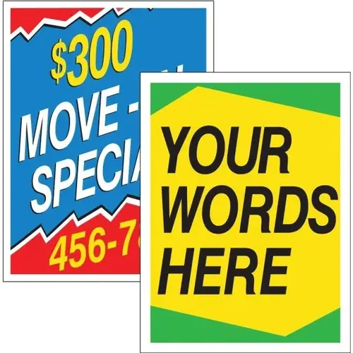 Aluminum Custom 2-Sided Vertical Yard Sign, 18 X 24 Aluminum Custom 2-Sided Vertical Yard Sign, 18 X 24