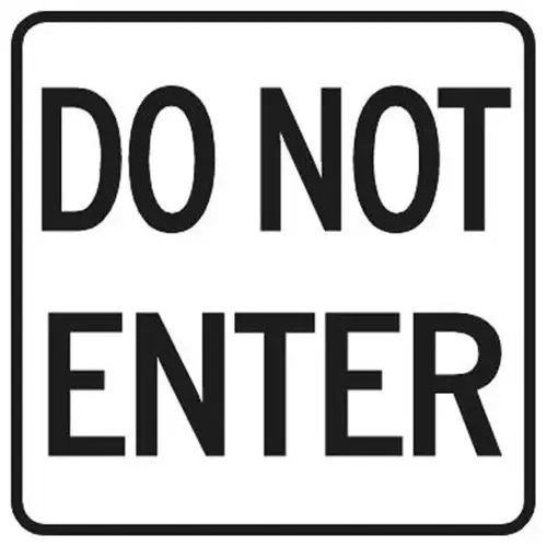 Do Not Enter Sign, High Intensity, 12 X 18 Do Not Enter Sign, High Intensity, 12 X 18