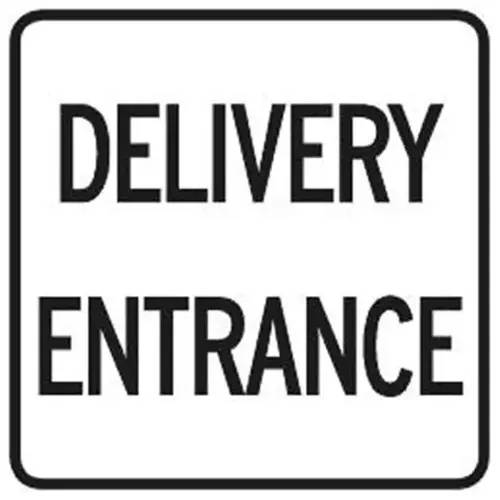Delivery Entrance Sign, Reflective, 18 X 18 Delivery Entrance Sign, Reflective, 18 X 18