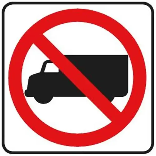 No Trucks Symbol Sign, Non-Reflective, 24 X 24 No Trucks Symbol Sign, Non-Reflective, 24 X 24