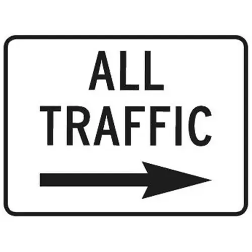 All Traffic Sign With Right Arrow/Horizontal, Non-Reflective, 24 X 18 All Traffic Sign With Right Arrow/Horizontal, Non-Reflective, 24 X 18