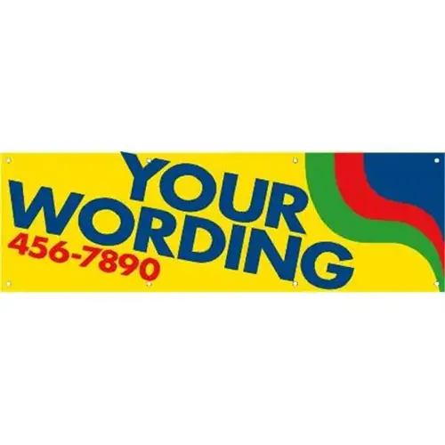 Vertical Semi-Custom Banner, Yellow, 3 ft X 10 ft Vertical Semi-Custom Banner, Yellow, 3 ft X 10 ft
