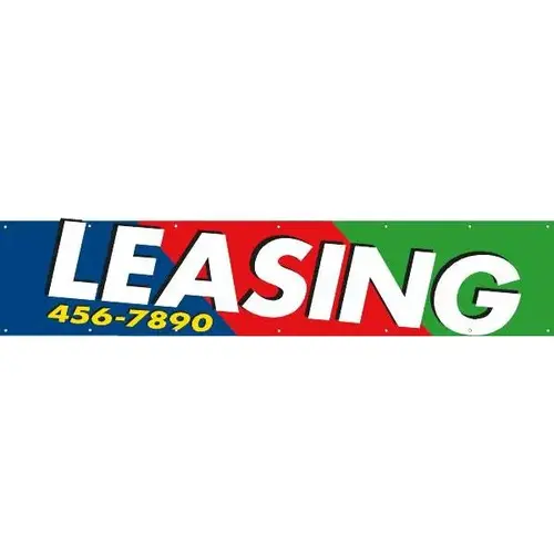 Vertical Semi-Custom Banner, Blue/Red/Green, 4 ft X 20 ft Vertical Semi-Custom Banner, Blue/Red/Green, 4 ft X 20 ft