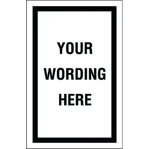 Custom Layered Color Sign With Straight Corners, White/Black, 11 X 17 Custom Layered Color Sign With Straight Corners, White/Black, 11 X 17
