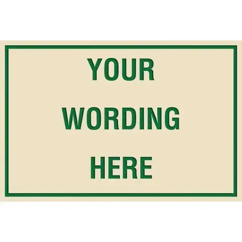 Custom Layered Color Sign With Straight Corners, Ivory/Green, 36 X 24 Custom Layered Color Sign With Straight Corners, Ivory/Green, 36 X 24