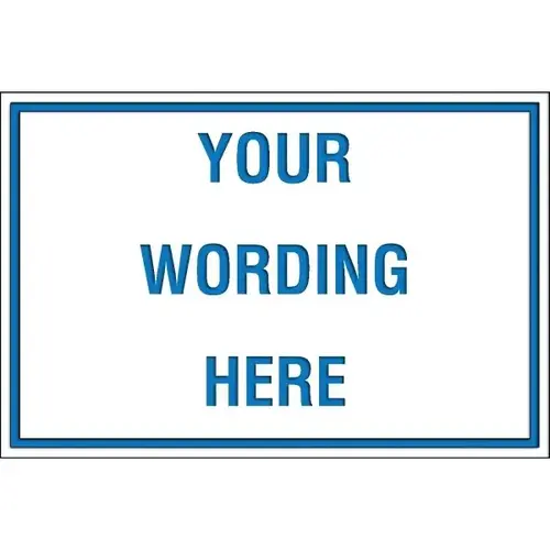 Custom Layered Color Sign With Straight Corners, White/Blue, 36 X 24 Custom Layered Color Sign With Straight Corners, White/Blue, 36 X 24