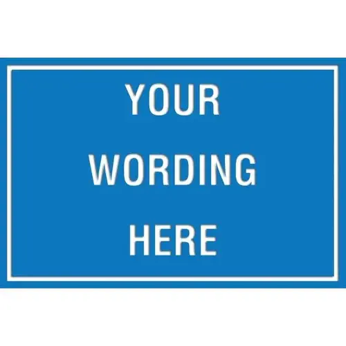 Custom Layered Color Sign With Straight Corners, Blue/White, 36 X 24 Custom Layered Color Sign With Straight Corners, Blue/White, 36 X 24