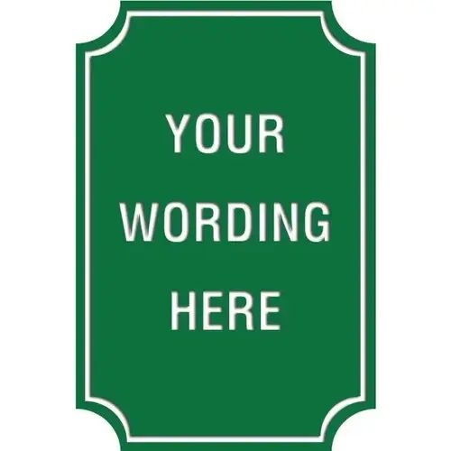 Custom Layered Color Sign With Notched Corners, Green/White, 24 X 36 Custom Layered Color Sign With Notched Corners, Green/White, 24 X 36