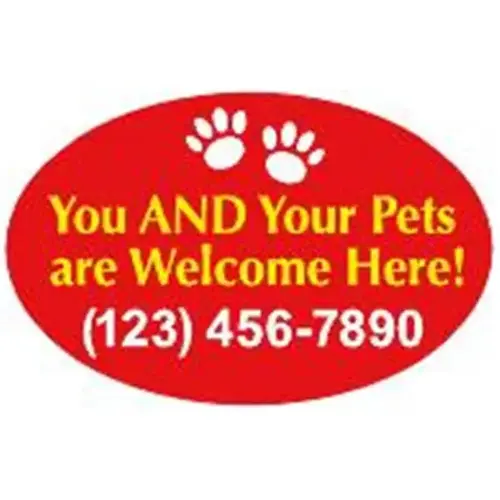 Coroplast Custom 1-Sided Yard Sign, Oval, 32 X 21 Coroplast Custom 1-Sided Yard Sign, Oval, 32 X 21