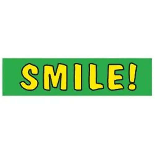 Coroplast Semi-Custom Rider For Amenity Sign, Smiley Face, 24 X 6 Coroplast Semi-Custom Rider For Amenity Sign, Smiley Face, 24 X 6