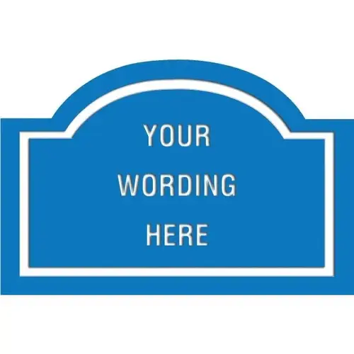 Custom Layered Color Sign With Arched Top, Blue/White, 36 X 24 Custom Layered Color Sign With Arched Top, Blue/White, 36 X 24