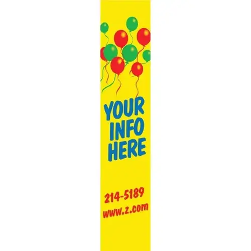Semi-Custom Vertical Banner With Balloons, 4 ft X 20 ft Semi-Custom Vertical Banner With Balloons, 4 ft X 20 ft