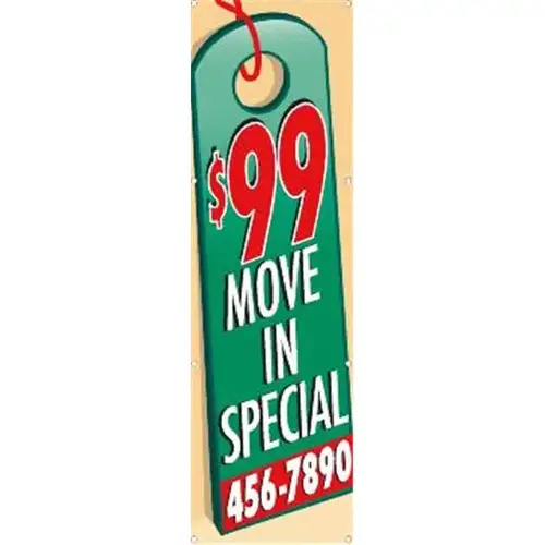 Semi-Custom Vertical Move In Special Banner, 3 ft X 10 ft Semi-Custom Vertical Move In Special Banner, 3 ft X 10 ft