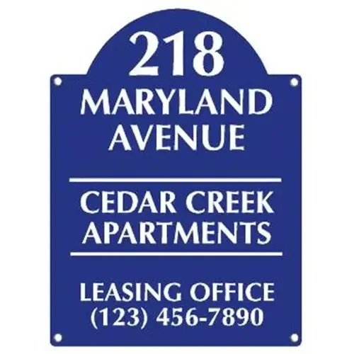 Custom Background Building Sign, Non-Reflective, 18 X 24 Custom Background Building Sign, Non-Reflective, 18 X 24