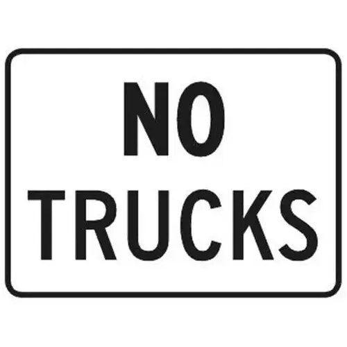 No Trucks Horizontal Sign, High Intensity, 18 X 24 No Trucks Horizontal Sign, High Intensity, 18 X 24
