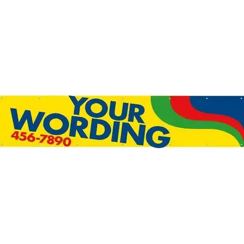 Vertical Semi-Custom Banner, Yellow, 4 ft X 20 ft Vertical Semi-Custom Banner, Yellow, 4 ft X 20 ft