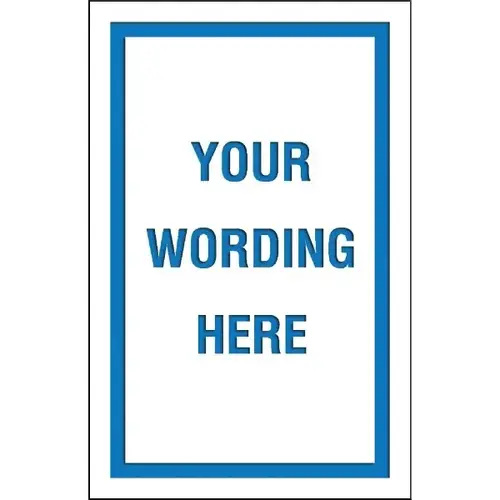 Custom Layered Color Sign With Straight Corners, White/Blue, 11 X 17 Custom Layered Color Sign With Straight Corners, White/Blue, 11 X 17