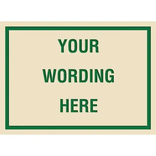 Custom Layered Color Sign With Straight Corners, Ivory/Green, 22 X 16 Custom Layered Color Sign With Straight Corners, Ivory/Green, 22 X 16