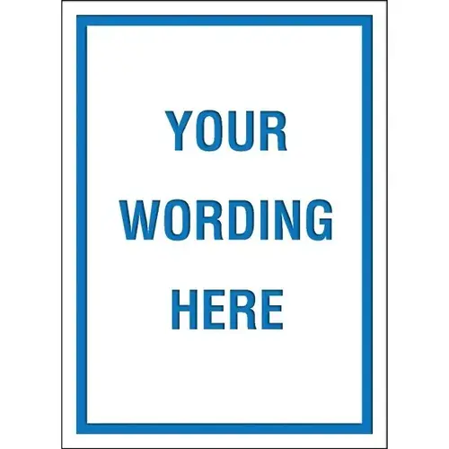 Custom Layered Color Sign With Straight Corners, White/Blue, 16 X 22 Custom Layered Color Sign With Straight Corners, White/Blue, 16 X 22