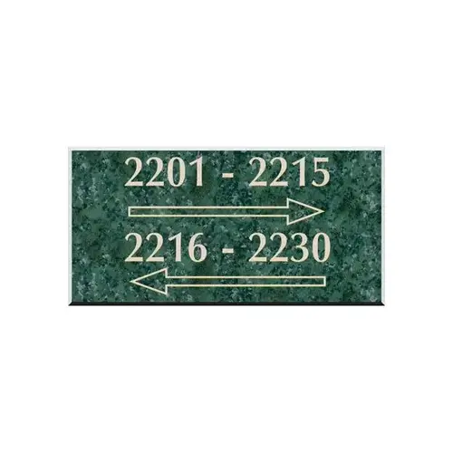 Front Engraved Sign Front Engraved, Green Marble, 8 X 5 Front Engraved Sign Front Engraved, Green Marble, 8 X 5