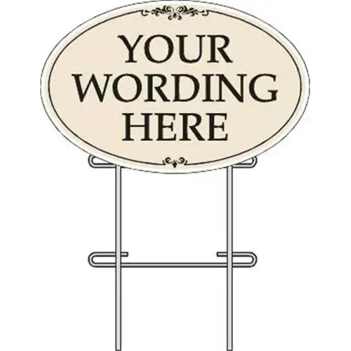 Coroplast Now Leasing Oval Amenity Sign Kit, Black/Ivory, 32 X 21 Coroplast Now Leasing Oval Amenity Sign Kit, Black/Ivory, 32 X 21