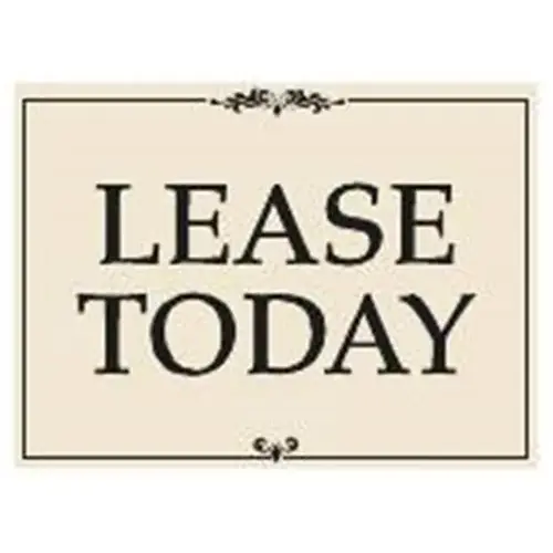 Aluminum Lease Today Amenity Sign, Black And Ivory, 24 X 18 Aluminum Lease Today Amenity Sign, Black And Ivory, 24 X 18