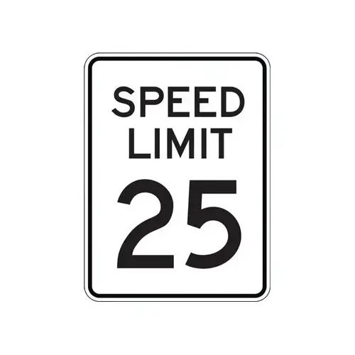 Speed Limit 25 Sign, Reflective, 18 X 24 Speed Limit 25 Sign, Reflective, 18 X 24