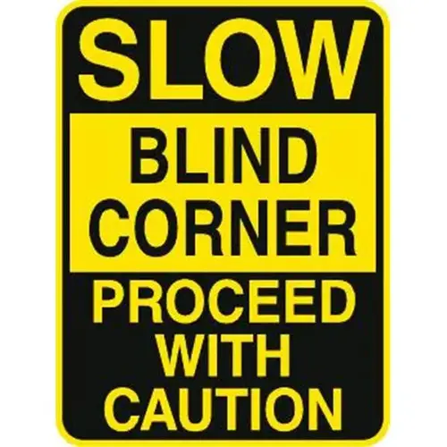 Slow/Blind Corner Sign, Reflective, 18 X 24 Slow/Blind Corner Sign, Reflective, 18 X 24