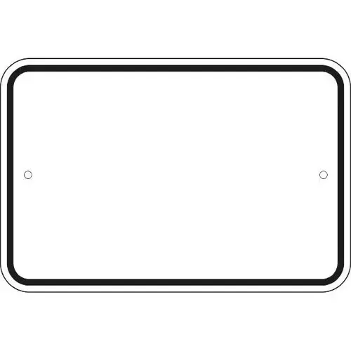 High Intensity Sign, White, 18 X 12 High Intensity Sign, White, 18 X 12