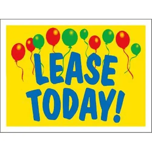Coroplast Lease Today! Amenity Sign, Balloons, 24 X 18 Coroplast Lease Today! Amenity Sign, Balloons, 24 X 18