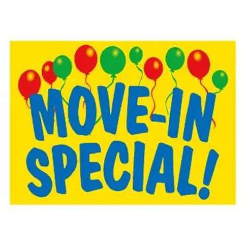 Aluminum Move In Special Amenity Sign, Balloons, 24 X 18 Aluminum Move In Special Amenity Sign, Balloons, 24 X 18