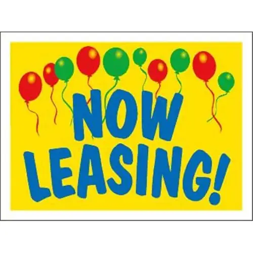 Coroplast Now Leasing Amenity Sign, Balloons, 24 X 18 Coroplast Now Leasing Amenity Sign, Balloons, 24 X 18