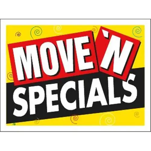 Aluminum Move 'N Specials Contemporary Amenity Sign, 24 X 18 Aluminum Move 'N Specials Contemporary Amenity Sign, 24 X 18