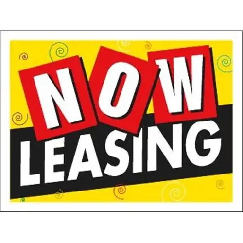 Aluminum Now Leasing Contemporary Amenity Sign, 24 X 18 Aluminum Now Leasing Contemporary Amenity Sign, 24 X 18