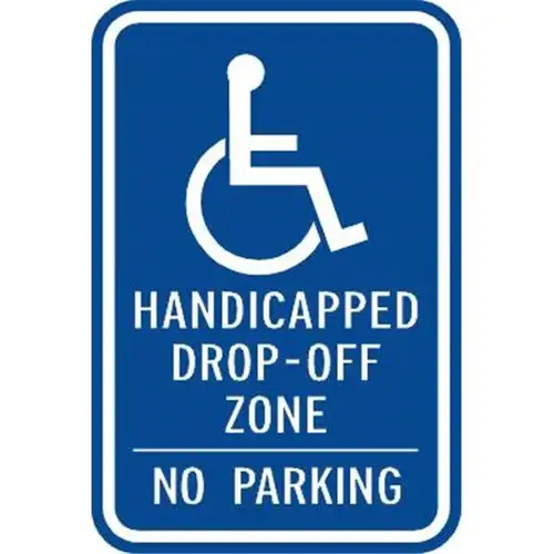 Drop Off Zone Disabled Parking Sign, Non-Reflective, 12 X 18 Drop Off Zone Disabled Parking Sign, Non-Reflective, 12 X 18