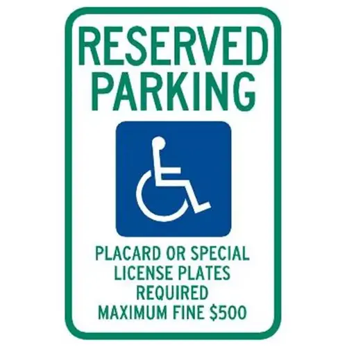 Hawaii Reserved Parking Disabled Parking Sign, Reflective, 12 X 18 Hawaii Reserved Parking Disabled Parking Sign, Reflective, 12 X 18