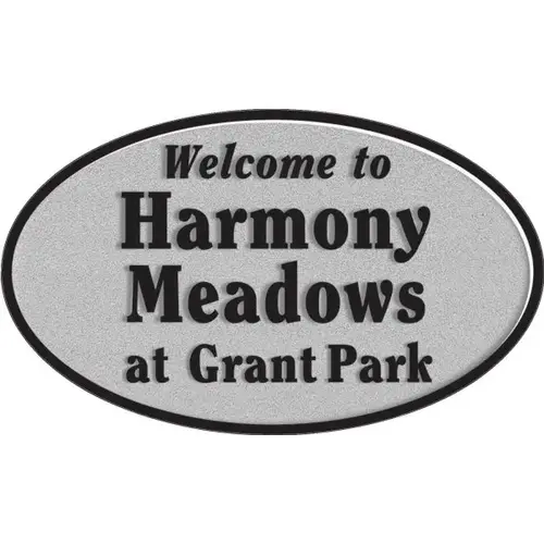 Custom Oval Dimensional Sign, Stucco Finish, 60 X 36 Custom Oval Dimensional Sign, Stucco Finish, 60 X 36