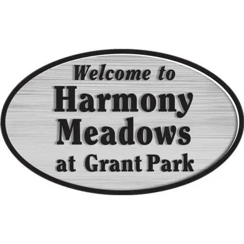Custom Oval Dimensional Sign, Wood Grain Finish, 60 X 36 Custom Oval Dimensional Sign, Wood Grain Finish, 60 X 36