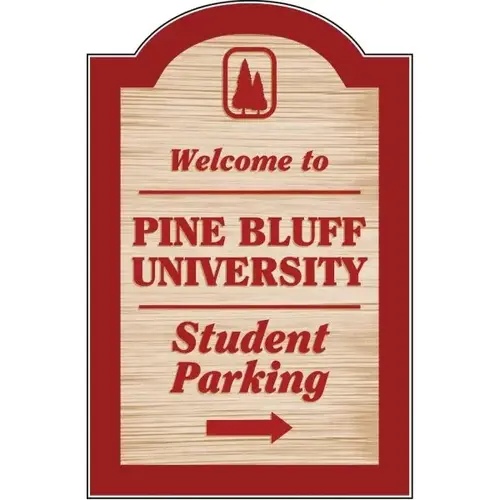 Custom Dimensional Sign, Arched Top, Wood Grain Finish, 11 X 17 Custom Dimensional Sign, Arched Top, Wood Grain Finish, 11 X 17