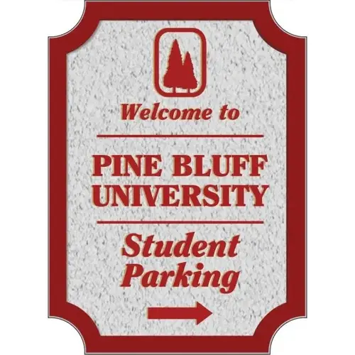 Custom Dimensional Sign With Notched Corners, Stucco Finish, 16 X 22 Custom Dimensional Sign With Notched Corners, Stucco Finish, 16 X 22