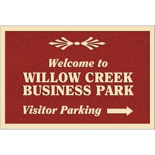 Custom Dimensional Sign With Straight Corners, Stucco Finish, 36 X 24 Custom Dimensional Sign With Straight Corners, Stucco Finish, 36 X 24